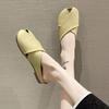 Mules de Punta Abierta para Mujer, Nuevas Sandalias Planas Retro Verano 2025, Mules Versátiles Estilo Hada