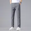 Roupas Masculinas Fengshe / Novidade Primavera-Verão 2026 Calças Casuais Slim Fit de Corte Reto em Tecido Fino de Seda de Gelo com Elasticidade em Quatro Direções