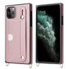 Para Huawei mate40 Funda de Teléfono con Correa Cruzada P30lite Pulsera Soporte Tapa Trasera para Tarjeta Cubierta Protectora