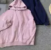 Sudadera con capucha gruesa para otoño e invierno, color liso simple, versátil, top retro, clásica, moderna, con hombros caídos, sudadera con capucha, venta al por mayor
