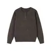 Suéter de Manga Larga Henley para Hombre Otoño/Invierno 2026 - Corte Holgado, Sencillo, Casual, a la Moda y Estilo de Lujo Ligero