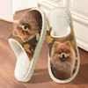 Pantuflas de Algodón con Estampado de Lobo Bohemio de Venta Caliente Exclusivas Transfronterizas para Hombres, Otoño e Invierno, Pod Transfronterizo Jit Una Pieza Dropshipping