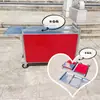 Carrito de Comida Móvil Plegable para Exteriores para Venta Ambulante, Carrito a Prueba de Polvo para Mercados Nocturnos, Carrito Popular de Snacks