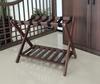Estante para equipaje B&B Hotel, Color natural, Versión engrosada, Estante de almacenamiento plegable de bambú para el hogar, Estante de almacenamiento para dormitorio