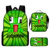 Venda Quente Transfronteiriça Estampa INENARRÁVEL Mochila de Grande Capacidade Bolsa de Ombro Estojo de Lápis Conjunto de Três Peças