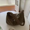 Bolsa Bolsa Feminina Grande Capacidade Outono e Inverno Nova Chegada Bolsa Esponja Bolsa de Ombro Macia Cerosa Bolsa Tote All-Match Vintage Bolsa Crossbody Bolsa Feminina