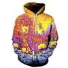Suéter con capucha para hombre con estampado digital de Rick y Morty, comercio exterior transfronterizo, suéter con estampado digital 3D
