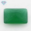 Huagang Gema Cuadrada Ángulo Recto Coche Flor Verde Jade Malayo Vidrio Fondo de Arena Vidrio Jade Verde Anillos de Vidrio Fondo Esmerilado Piedra en Bruto