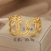 Pulsera Hidráulica Ancha Transfronteriza en Forma de Loto, Pulsera Circular de Acero Inoxidable con Superficie Lisa Grande y Rayas, Joyería de Alta Gama