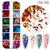 Lentejuelas de manicura transfronterizas, brillo láser mixto, hexágono, corazón, estrella de cinco puntas, luna, lazo, lentejuelas mixtas
