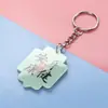 Llavero de Mensaje de Bendición Caligráfica Creativo Personalizado Divertido Texto Decoración de Mochila Estudiantil Colgante Peculiar con Acrílico