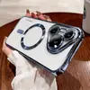 Funda magnética para teléfono adecuada para Huawei Pura80, TPU galvanizado transparente Mate70Pro, todo incluido, carga, anticaída, funda suave