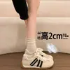 Zapatillas de Entrenamiento Rojas Alemanas para Mujer, Nuevos Zapatos Retro Populares de Suela Gruesa A-Gan Verano 2026, Zapatos Casuales Versátiles de Cuero Genuino con Suela Blanda
