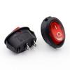 Interruptor de barco KCD1 trípode, dos patas, dos velocidades, tres velocidades con luces, interruptor basculante ovalado de barco 6A/250V