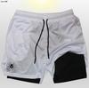 Explosivos AliExpress Serie Araña 2 en 1 Pantalones Cortos Dobles para Hombre Fitness Deportes Pantalones Cortos de Entrenamiento para Hombre Secado Rápido
