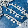 Bola de renda feita à mão DIY Cortina de bola de cabelo branca de renda Acessórios decorativos Borla Cinto auxiliar