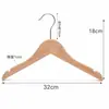Percha Infantil de Madera de Haya Sin Pintar Percha Especial para Tiendas de Ropa Tendedero de Ropa Percha de Madera Antideslizante Fábrica Venta al por Mayor En Stock
