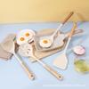 Nuevos utensilios de cocina de silicona con mango de madera, pala de silicona, cuchara para saltear, olla de cocina, cuchara sopera, utensilios de cocina, pala para cocinar