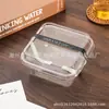 Caixa de Embalagem para Bolo Mousse, Caixa Quadrada de Leite de Soja Mil Camadas, Caixa Quadrada Transparente de Plástico Anti-Embaçante para Assar Sobremesa Takeaway