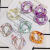 Accesorios de joyería DIY, venta al por mayor, nuevos pendientes acrílicos de apertura cuadrada irregular de colores mágicos de moda, accesorios colgantes