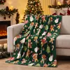 Copos de Nieve Árbol de Navidad Papá Noel Múltiples Patrones Manta Manta para Siesta en la Oficina Estilo Simple Suministro para Comercio Electrónico Transfronterizo