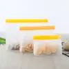 Bolsa autocargable PEVA para conservar la frescura bolsa de almacenamiento tridimensional para alimentos refrigerados frutas secas bocadillos bolsa de almacenamiento sellada esmerilada