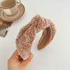 Diadema con nudo de calavera alta estilo coreano para mujer, diadema vintage para otoño e invierno, para lavarse la cara, accesorios para el cabello, tocado con horquilla de celebridades de Internet