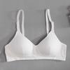 Ropa interior transfronteriza para mujer, copa pequeña con realce, algodón puro, sujetador fino para niñas en desarrollo de secundaria y preparatoria, fuentes de comercio exterior