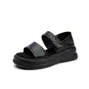 Sandálias de Plataforma Grossa para Uso Externo, Estilo Verão 2026, para Mulheres, Casual para Exterior com Tiras de Velcro, Adequadas para Combinar com Saias, Sapatos Femininos Modernos e Confortáveis