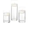 Vidrio de Borosilicato Alto Transparente Multiespecificación Romántico Día de San Valentín Cena a la Luz de las Velas Candelabro Recipiente para Velas Redondo Engrosado