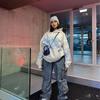 Sudadera holgada con estampado de letras de marca de moda 2025 Y2K Hip-Hop Street Wear para hombre y mujer