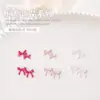 Joias para Nail Art Coração Fita Laço Flor Rasteirinhas Coração de Pêssego Cor de Pele Resina Decoração de Unha Usável 50 Peças