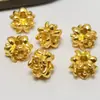 Aleación de Plata de Xizang Cuentas Espaciadoras de Flor Pequeña de Tres Caras Accesorios DIY Hecho a Mano Pulseras Antiguas Joyería para Orejas Material para Cuentas al por Mayor
