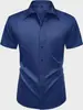 Camisas de Manga Corta Transfronterizas, Camisas Formales para Hombre, Camisas Elásticas sin Planchar, Ropa para Hombre sin Planchar, Modelos de Aliexpress Amazon Temu