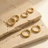 Los Pendientes de Aro Retorcido Chapados en Oro de 18K de Acero Inoxidable Más Vendidos de Amazon, Pendientes de Lujo de Gama Alta de Nicho, Venta al por Mayor, No se Desvanecen