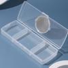 Algodón Desmaquillante barra de sombra de ojos de doble punta borla para polvo de uñas caja de almacenamiento de cosméticos caja de embalaje de plástico PP transparente con tapa abatible con espejo