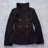 Abrigo de lana de doble botonadura con cuello mao 2026, chaqueta corta de lana ajustada, versátil para ir al trabajo, ropa de mujer para otoño e invierno