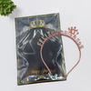 Tiara de Aniversário Feliz Espanhol com Diamantes de Plástico Incrustados Banhada a Ouro Decorativa Adereços de Festa Adereços de Foto Acessórios de Cabelo Adereços de Casamento