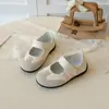 Zapatos Mary Jane de Cuero para Niñas 2026 Primavera Nuevos Zapatos Blancos Estilo Ballet Infantil Zapatos Deportivos Alemanes de Entrenamiento Planos de Suela Baja