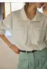 Camisa Solightr de Listras Retrô Francesas de Manga Longa para Mulheres Primavera 2026 Nova Blusa Top Slim Solta