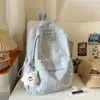 Mochila Escolar para Campus para Mujer, Mochila de Cuadros Simple Estilo Coreano para Estudiantes de Secundaria y Preparatoria, Mochila Casual de Gran Capacidad para Viajes