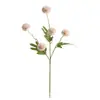 5 Flores de Diente de León Artificiales en Colores Otoñales, Tallo Único, Flores Decorativas de Plástico para Bodas, Accesorios de Interior, Adornos para Ramo