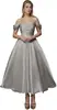 Vestido de Cetim Ombro a Ombro para Comércio Exterior e Vendas Transfronteiriças, Adequado para Noivado, Casamento, Festa de Noiva, Banquete e Vestido de Noite