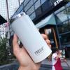 Taza termo compacta mini de acero inoxidable de estudiante de dibujos animados para hombres y mujeres parejas taza de agua creativa taza de bolsillo 200 ml