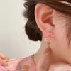 TikTok Mismo Estilo Coreano Nicho Aretes de Tulipán Retro Aretes de Amor Exquisitos Temperamento Sentido Avanzado Aretes Aretes