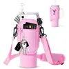 Tapa para Vaso de Hielo de 40 oz Material de Buceo Stanley Bolsa Tote para Botella de Agua Asa Stanley Tapa para Vaso de Letra Aislada Montada en Coche