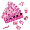 Nuevo Anillo de Presión Rosa Barbie Fiesta PVC para Adulto Anillo de Ceremonia Pulsera de Anillo de Presión