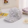 Gorra de Béisbol de Moda Versátil Estilo Coreano para Mujer con Letra de Pedrería Transpirable para el Verano con Visera Protección Solar