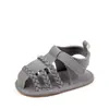 Sandálias de Novo Estilo para Meninos e Meninas, Respiráveis, Antiderrapantes, Sapatos de Bebê Trançados de Cor Sólida para Crianças Pequenas de 0 a 1 Ano