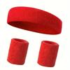 Set de Diadema Deportiva y Muñequera de Algodón Multicolor Toalla Deportes Fútbol Baloncesto Muñequera Absorbente de Sudor Set para Limpiar el Sudor de Fitness
